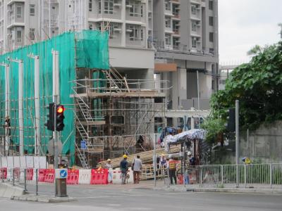 Detail of Yau Lai Estate, Phases 5 and 6 under construction